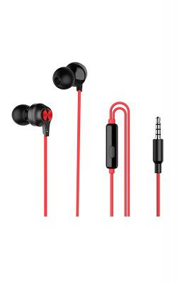 Tecno Prime-P1 | Glossy Metallic Design | Super Clear Voice Quality |10mm Big Driver, Black-Red