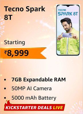 Tecno Spark 8T (7GB Expandable RAM | 64GB Storage) Starting @ 8,999