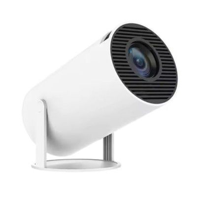 TECSOX Mini Portable Auto Keystone Projector | 4K UHD, 260 ANSI Lumens, Smart WiFi 6, Bluetooth 5.0 Connectivity | 180° Screen Adjustment, Built-in Android 11.0 OS | High Contrast Ratio | - White