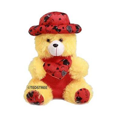 TEDSTREE Skin Friendly Ultrasoft 35cm Love Teddy Bear for Kids, Lovable Huggable Cute Soft Giant Teddy Bear for Girlfriends/Wife/Kids (Yellow Color)