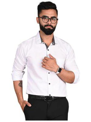 Tee Projekt Casual Shirt for Men Regular Fit Long Soild Sleeve Shirt Suitable for Event, Formal Wear