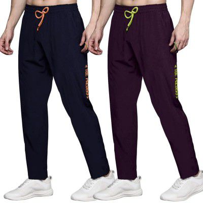 Tee Projekt Men Lycra Soild Track Pant Pack of-2