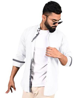 Tee Projekt Shirt for Men Cotton Spread Collar Button Down Long Sleeve Shirt HOME, Regular, Home (Pack of 1)