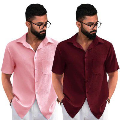 Tee Projekt Solid Shirt for Men's | Pack of-2