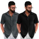 Tee Projekt Solid Shirt for Men's | Pack of-2...