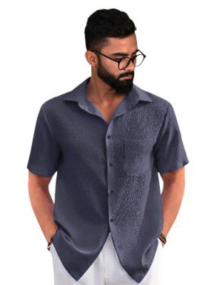 Tee Projekt Solid Shirt for Men's ||Pop corn Shirt|| Solid Shirt for Men's|| Casual Shirt for Men||Half Sleeve Spread Collar Shirt for Men