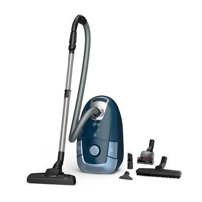 Tefal Power XXL Vacuum Cleaner with Silent Performance, Bag XXL Capacity 4.5L, 5 Handy Attachments, TW317101, Blue & Aqua