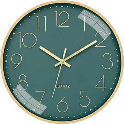 TEKCOOL Analogue Plastic Wall Clock 12" Silent Quartz Decorative Latest Wall Clock Non-Ticking Classic Clock Battery