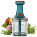TEKCOOL Manual Hand Press Push Chopper with 6 Blades ...