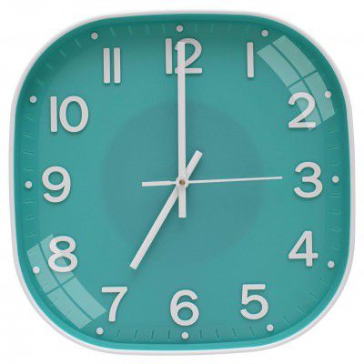 TEKCOOL Plastic Analogue Wall Clock 12" Silent Quartz Decorative Wall Clock