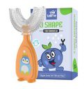 tekme U Shaped Toothbrush for Kids, Food Grade Soft Silicone Brush Head, 360° Oral Teeth Cleaning Tools, Children Infant U Shape Manual Toothbrush (2-6 Years | Orange)...