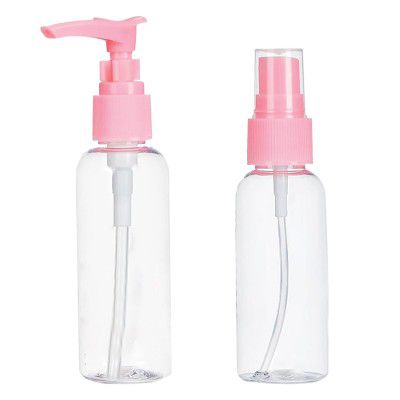 TEMPERIA (2pcs) Empty Small Spray & Pump Bottles