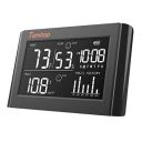 Temtop P20 Digital Thermometer and Hygrometer PM2.5 Air Quality Monitor Tabletop Temperature Monitor Humidity Gauge Meter with Comfort Level Icon and Rechargeable Battery –Black...