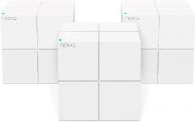 TENDA MW6 (3-Pack) Whole Home Mesh Router WiFi Plug and Play 1200 Mbps Mesh Router  (White, Dual Band)