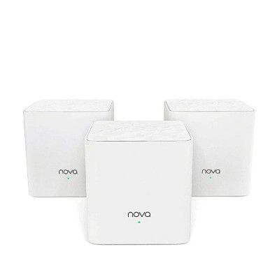 Tenda Nova MW3 Whole Home WiFi Mesh Router System with Coverage up to 3500 sq. ft, Plug and Play (White) - Pack of 3