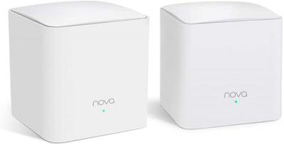 Tenda Nova MW5G Whole Home Mesh Wi-Fi System, 2500sq² Wi-Fi Coverage, Two Gigabit Ports, Work with Amazon Alexa, Parental Controls, Router and Wi-Fi Booster (Pack of 2)