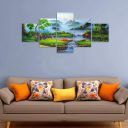 TERANIYA Set of Five Framed Wall Painting for Home Decoration, Painting for Wall Decoration, Paintings for Living Room, 3D Scenery for Wall Big Size (75x43 CM) Design 6...