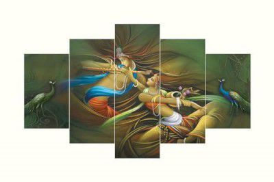 TERANIYA Wall Paintings Set of 5 for Wall Decoration Self Adhesive 3d Uv Textured Large & Big Size Wall Painting For Home, Living Room, Office, Bedroom (17 inch * 30 inch)