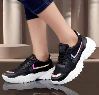 TERFILL Running Shoes For Women  (Black)