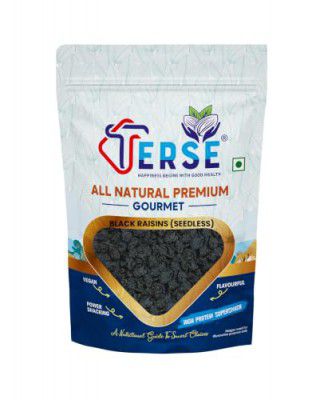 TERSE Premium Black Raisins Seedless 400g (Pack of 2)