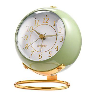 Tetino Analog Alarm Clocks,Retro Backlight (Green)-Alloy Steel,3.5"