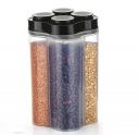 TEX-RO 4 Section Container Jar (Pack Of 1, Plastic)...