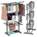 TEX-RO Clothes Drying Stand for Balcony/Cloth Dryer Stand (3 Layer, Grey and Black)...