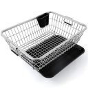 TEX-RO Stainless Steel Dish Drainer Kitchen Rack : Streamline Your Space with A Versatile Kitchen Organizer and Basket for Utensils (Medium)...