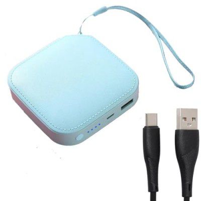 TexoVera Portable Power Bank, 10000 mAh, 18W Quick Charge (Blue)