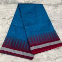 TextileWonders Temple Border Sambalpuri Art Silk Saree  (Dark Blue)...