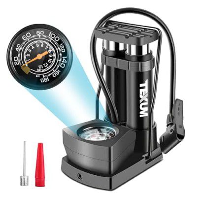 Texum Portable High Pressure Double Cylinder Foot Activated Air Pump Compressor