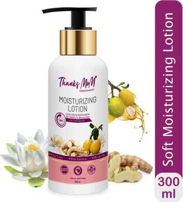 Thanks mom Soft Moisturizing Lotion 300 ml|white lotus|white curcumin|vitamin C marula oil  (300 ml)
