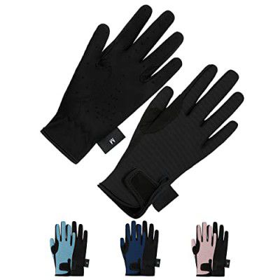Thapower Kids Horse Riding Gloves Mesh Breathable Children Equestrian Horseback Boys & Girls Youth Outdoor Biking Cycling Sport Mitts