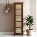 The Attic Arkansas Kitchen Cabinet with Cane Multipurpose Cabinet for Bedroom Living Room Study bar, Solid Wood Bookshelf/Kitchen Cabinet, Honey Matte Finish...