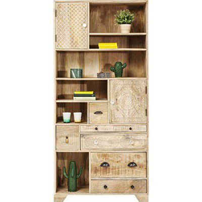 [Extra ₹9500 OFF] The Attic Duns Mango Wood Bookshelf (Natural, Large, KL-2049)