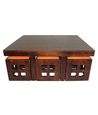[Extra Rs 9500 OFF] The Attic Glasgow Coffee Table Set, Multicolour, Standard, (KL-1910)