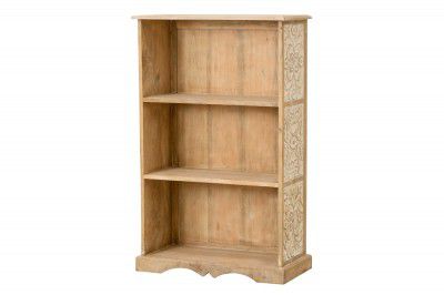 [Extra Rs 4600 OFF] The Attic Jodhpur Bookshelf, Multipurpose for Living Room Bed Room Study, Solid Wood, Natural + White Matte Finish