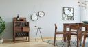 The Attic Tika Bar Cabinet|Hard and Soft Drinks Bar Storage Cabinet|Wine Wisky Scotch|Openable Slab|Wooden Bar for Home |Honey Finish...