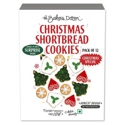 The Bakers Dozen Handmade Christmas Shortbread Cookies 275g