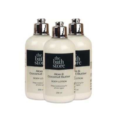 The Bath Store Aloe Butter & Coconut Butter Body Lotion - Nourishing | Moisturizer | Smooth Skin- 200ml (Pack of 3)