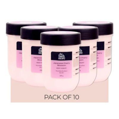 The Bath Store Japanese Cherry Blossom Body Yogurt Cream - 200Gm (Pack Of 10)