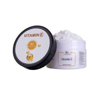 The Bath Store Vitamin E Body Butter Provides Hydration, Nourishment & Moisturization All Day, Non-Greasy Texture, For All Skin Type - 200gm