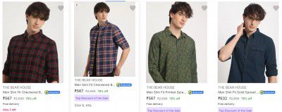 Upto 73% OFF -  The Bear House Mens Clothing