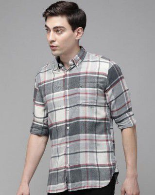 THE BEAR HOUSE Men Checks Slim Fit Shirt