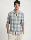 THE BEAR HOUSE Men Slim Fit Checked Button-Down Collar Shirt...