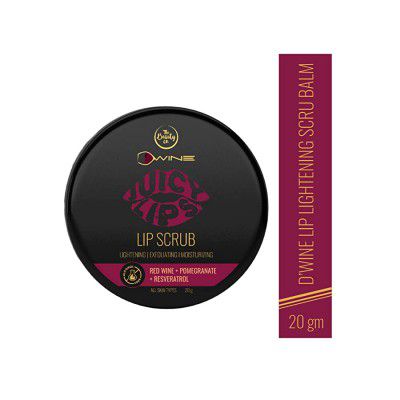 The Beauty Co. DWine Juicy Lips- Lip Scrub 20gm for Lightening & Exfoliating Lips | Made In India