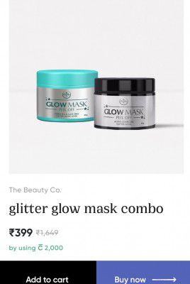 The Beauty Co. glitter glow mask combo