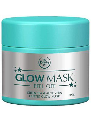 The Beauty Co. Glitter Glow Mask (Glow_Mask_Green Tea _Aloe Vera_100gm)