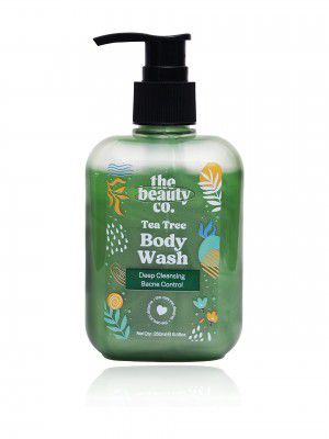The Beauty Co. Tea Tree Body Wash For Men and Women with Aloever and Glycerin | Bacne Control & Skin Detoxifying | Anti Bacterial & Anti Acne for all skin types | Sulphate & Paraben Free, 250 ml