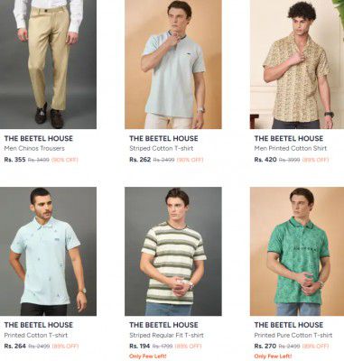 Myntra : Upto 90% OFF - The Beetel House Clothings | For Mens